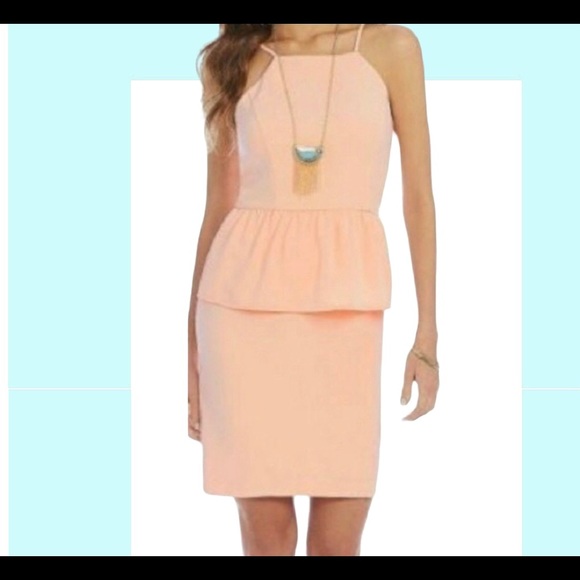 Gianni Bini Dresses & Skirts - Gianna Bini Light Pink Peplum Dress